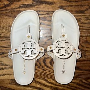 NWT Tory Burch MILLER CLOUD COIN in Cream